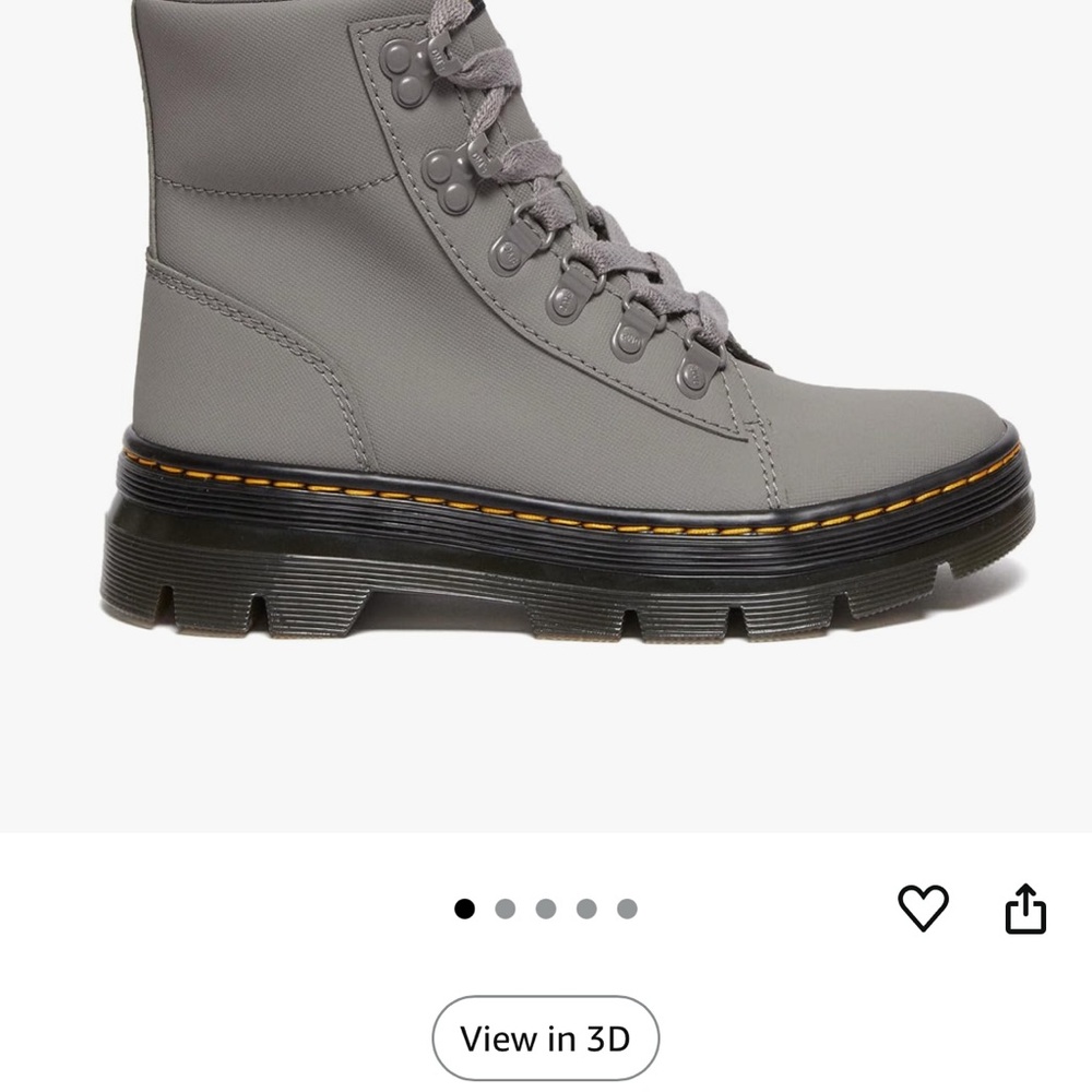 Dr. Martens Gray Lace-Up Boots